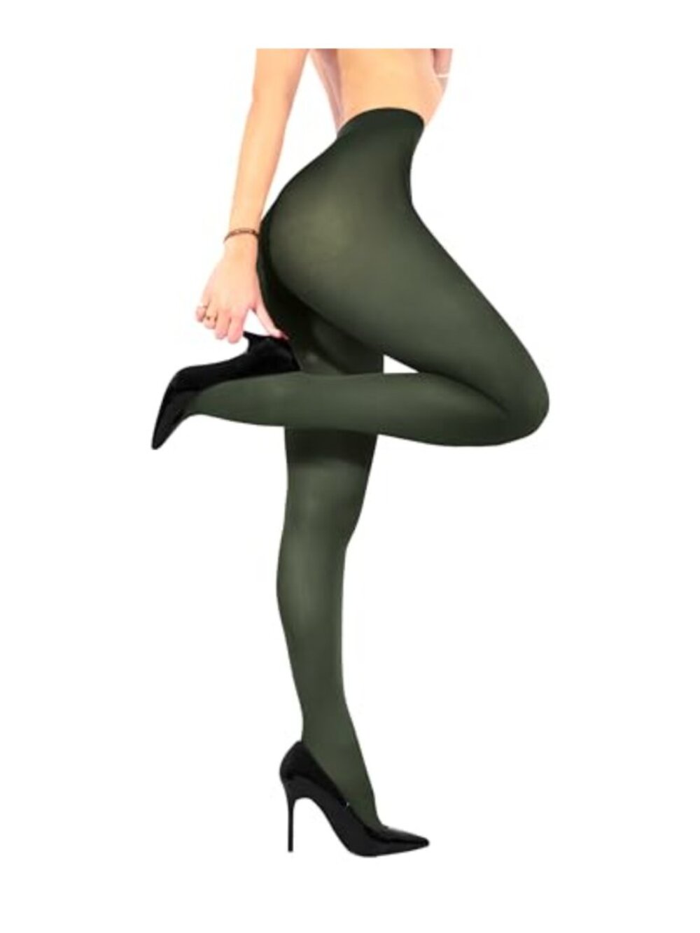 Opaque Tights High Waist 40 Denier Italian Microfiber Petite